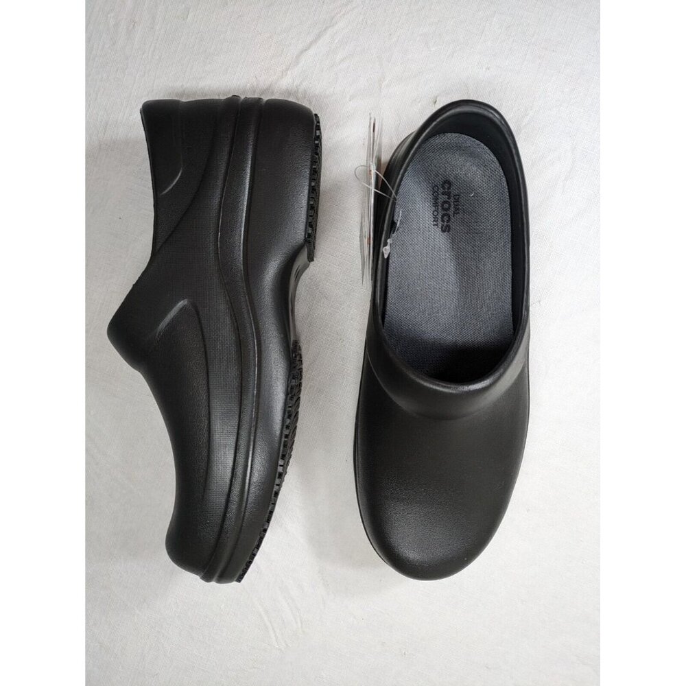 Crocs Neria Pro II Work  Shoes non slip Clogs Women's Size 10 Black Noir 900 - Picture 2 of 10